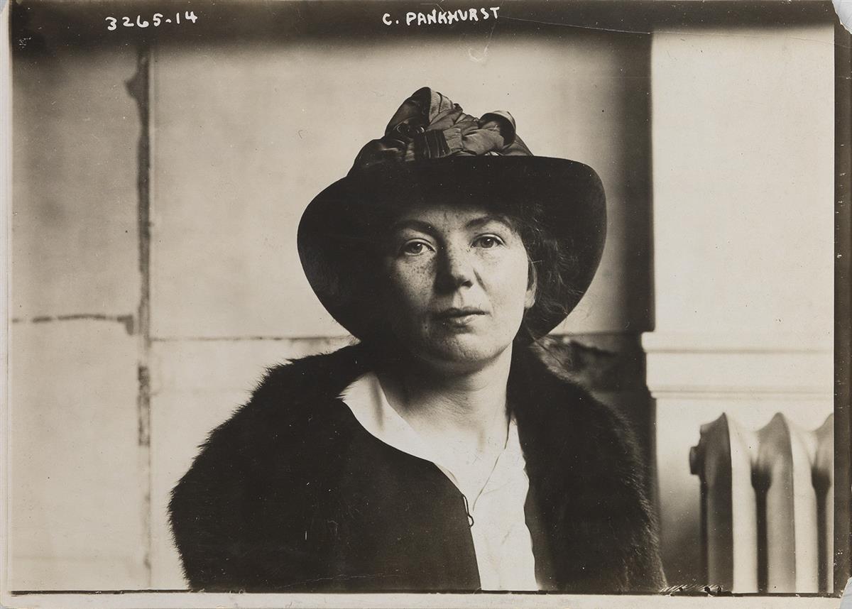 (SUFFRAGISTS) 6 photos related to women demanding the right to vote, including portraits of Elizabeth Cady Stanton and Susan B. Anthony